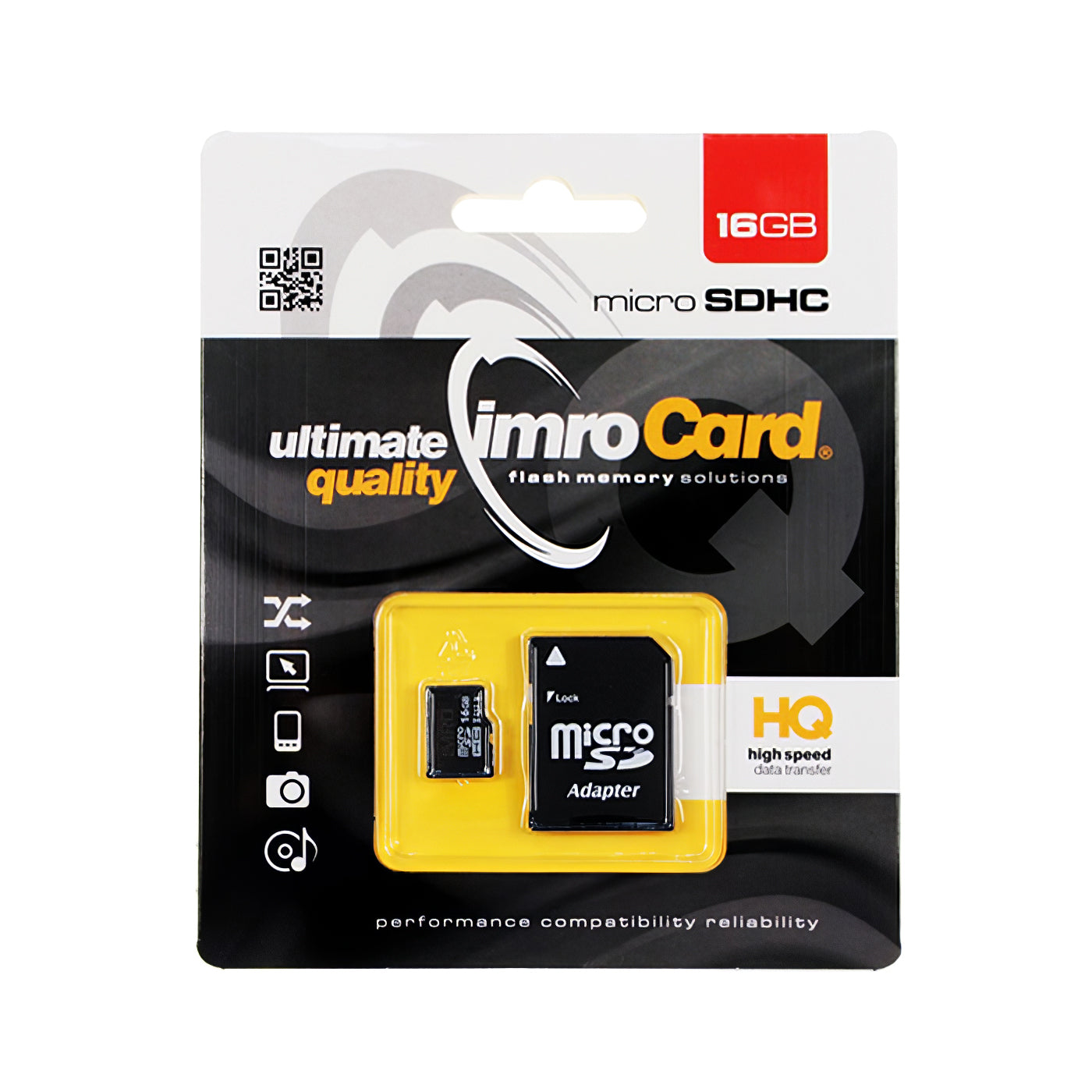 Scheda di memoria microSDHC Imro, 16 Gb, Classe 10 / UHS-1 U1, con adattatore 