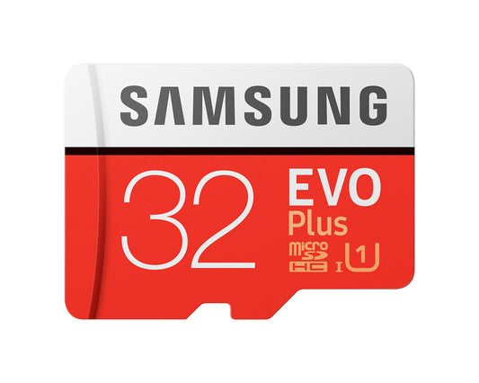 Scheda di memoria microSDHC Samsung Evo Plus, 32Gb, Classe 10 / UHS-1 U1, Con Adattatore MB-MC32GA/APC
