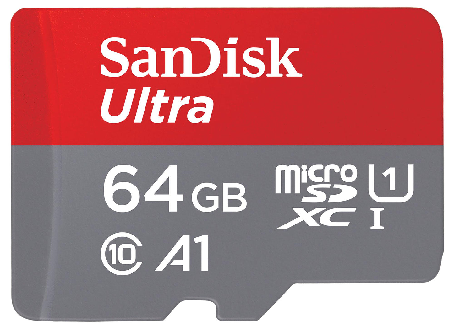 Scheda di Memoria microSDXC SanDisk Ultra Android A1, 64Gb, Classe 10 / UHS-1 U1, Con Adattatore SDSQUAB-064G-GN6MA