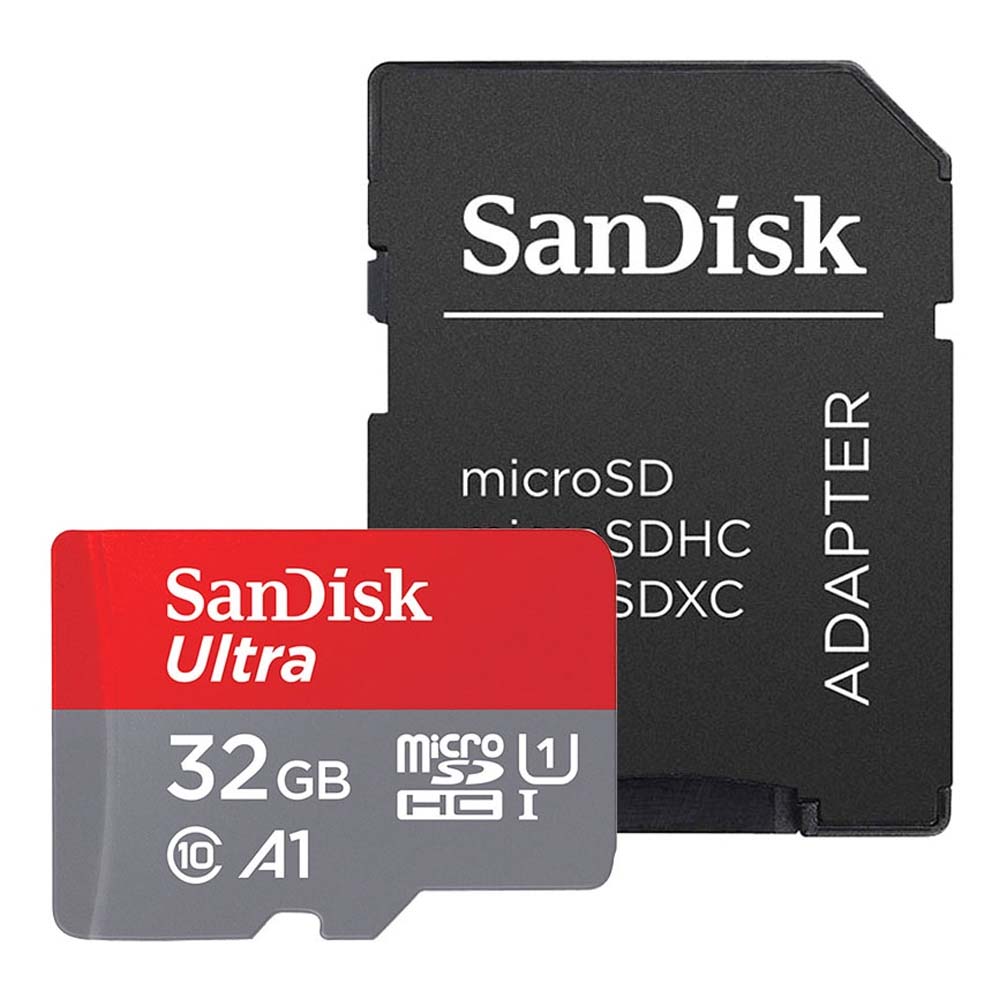 Scheda di Memoria microSDHC SanDisk Ultra Android A1, 32Gb, Classe 10 / UHS-1 U1, Con Adattatore SDSQUA4-032G-GN6MA