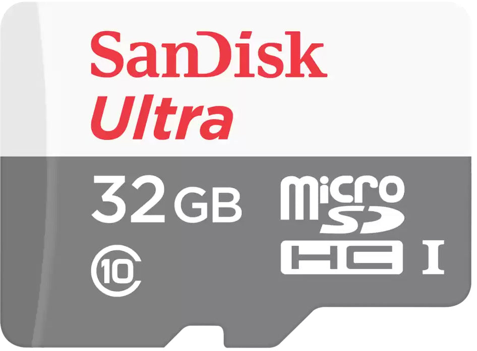 Scheda di Memoria microSDHC SanDisk Ultra, 32Gb, Classe 10, Con Adattatore SDSQUNR-032G-GN3MA