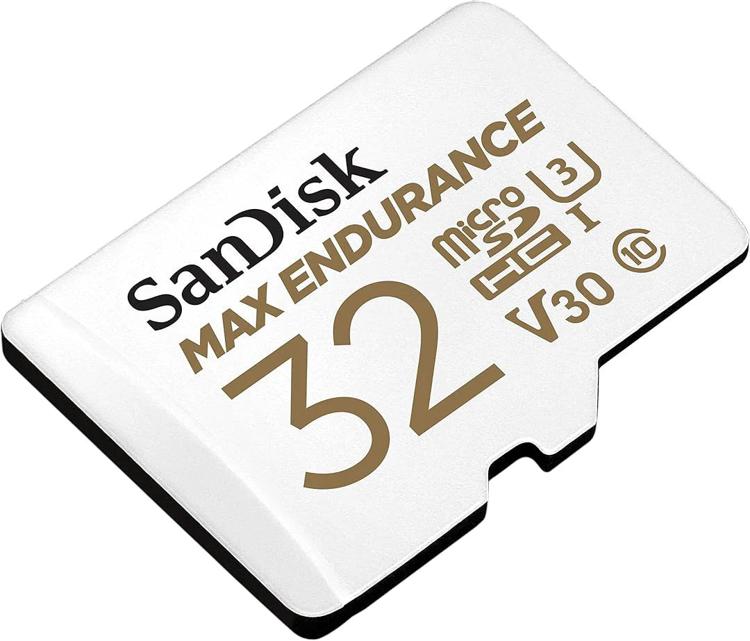 Scheda di Memoria microSDHC SanDisk MAX Endurance, 32Gb, Classe 10 / UHS-1 U3, Con Adattatore SDSQQVR-032G-GN6IA