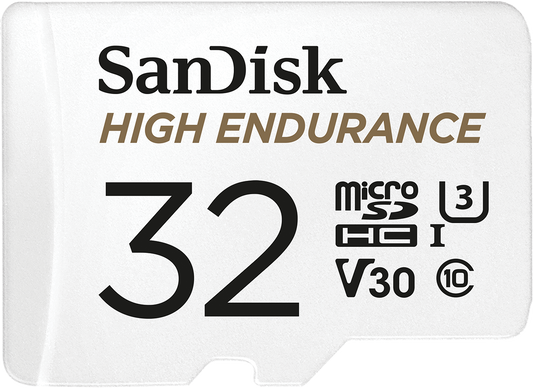Scheda di memoria microSDHC SanDisk High Endurance, 32Gb, Classe 10 / UHS-1 U3, con adattatore SDSQQNR-032G-GN6IA
