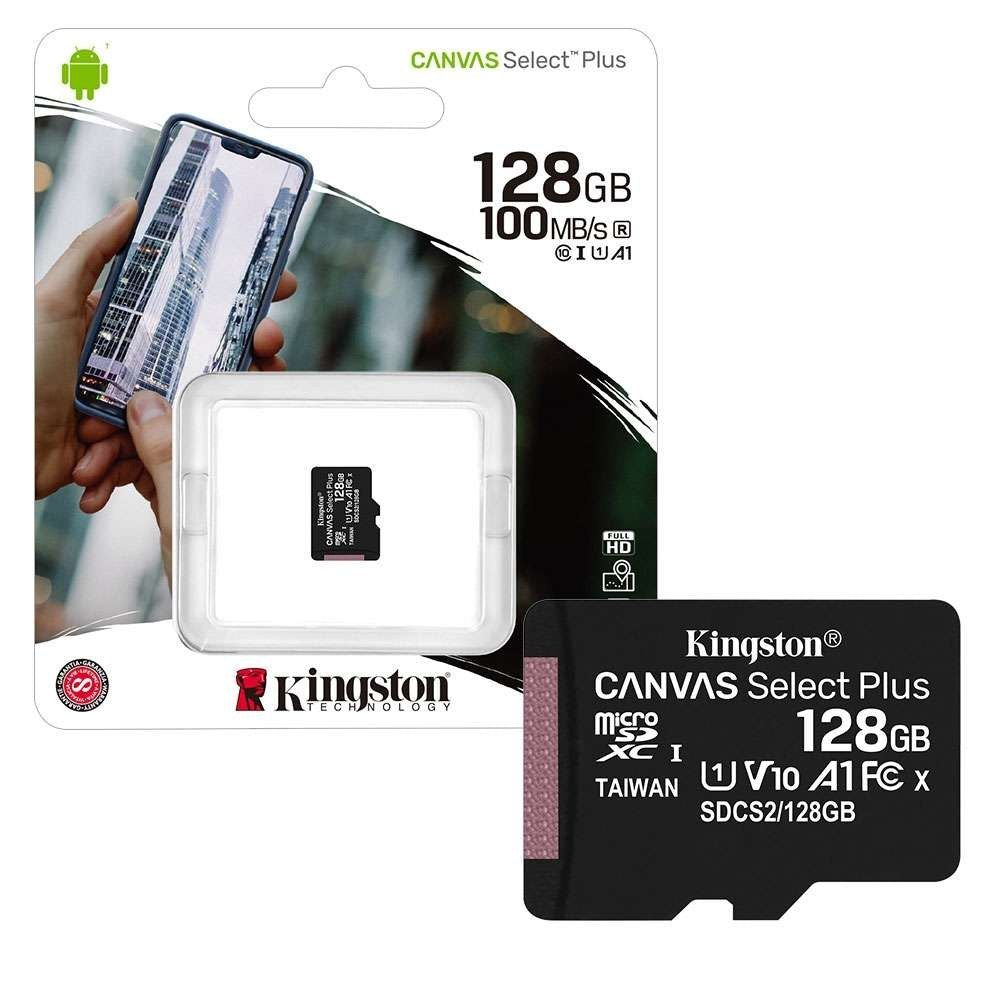 Scheda di memoria microSDXC Kingston Canvas Select Plus, 128Gb, Classe 10 / UHS-1 U1 SDCS2/128GBSP