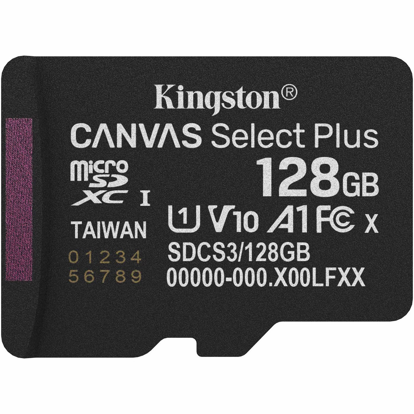 Scheda di Memoria microSDXC Kingston Canvas Select Plus Android A1, 128Gb, Classe 10 / UHS-1 U1 SDCS3/128GBSP