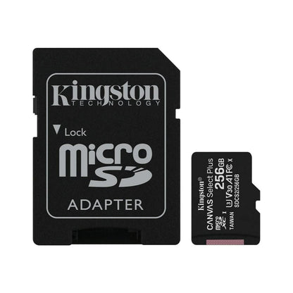 Scheda di memoria microSDXC Kingston Canvas Select Plus Android A1, 256Gb, Classe 10 / UHS-1 U1, con adattatore SDCS2/256GB