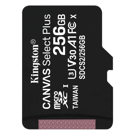 Scheda di memoria microSDXC Kingston Canvas Select Plus Android A1, 256Gb, Classe 10 / UHS-1 U1 SDCS2/256GBSP 