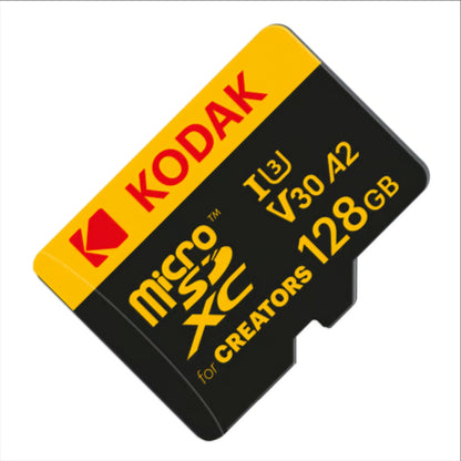 Scheda di memoria microSDXC Kodak for Creators, 128Gb, Classe 10 / UHS-1 U3, con adattatore EKMSDM128GXCU3CR