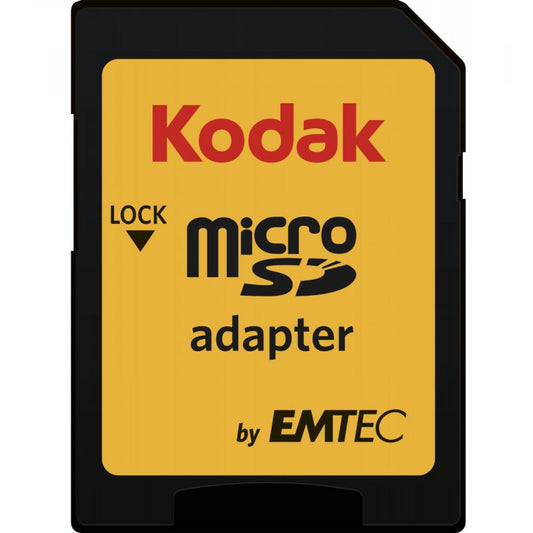 Scheda di Memoria microSDXC Kodak, 64Gb, Classe 10 / UHS-1 U1, Con Adattatore EKMSDM64GXC10K