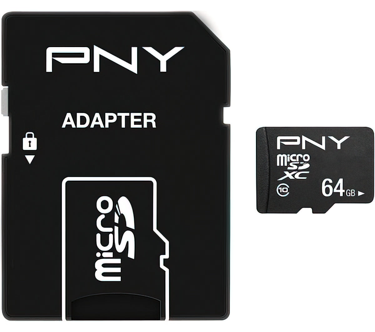 Scheda di Memoria microSDXC PNY Performance Plus, 64Gb, Classe 10, Con Adattatore P-SDU64G10PPL-GE