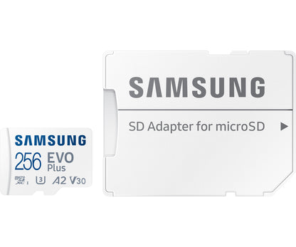 Scheda di memoria microSDXC Samsung Evo Plus, 256 Gb, Classe 10 / UHS-1 U3, con adattatore MB-MC256KA/EU MB-MC256KA/EU