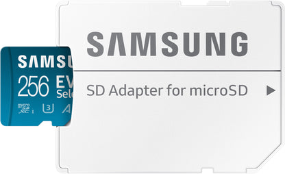 Scheda di memoria microSDXC Samsung Evo Select Plus, 256 Gb, Classe 10 / UHS-1 U3, con adattatore MB-ME256KA/AM MB-ME256KA/AM 