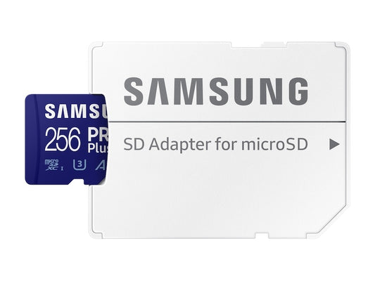 Scheda di memoria microSDXC Samsung PRO Plus, 256 Gb, Classe 10 / UHS-1 U3, con adattatore MB-MD256KA MB-MD256KA 