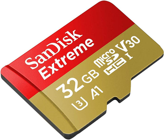 Scheda di memoria SanDisk Extreme microSDXC, 32 Gb, Classe 10 / UHS-1 U3 SDSQXAF-032G-GN6MN 