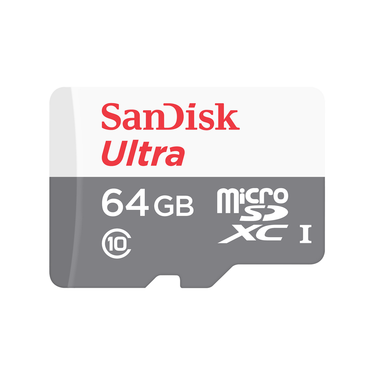 SanDisk Ultra microSDXC Memory Card, 64Gb, Class 10, With Adapter SDSQUNR-064G-GN6TA