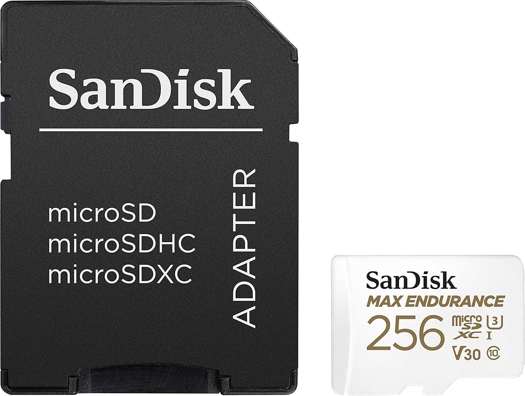 Scheda di Memoria microSDXC SanDisk MAX Endurance, 256Gb, Classe 10 / UHS-1 U3, Con Adattatore SDSQQVR-256G-GN6IA