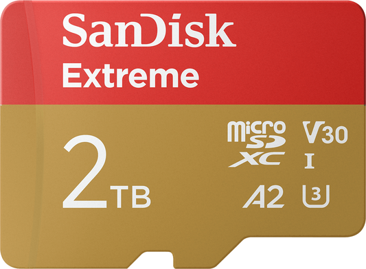 Scheda di memoria microSDXC SanDisk Extreme, 2TB, Classe 10 / UHS-1 U3 SDSQXAV-2T00-GN6MN