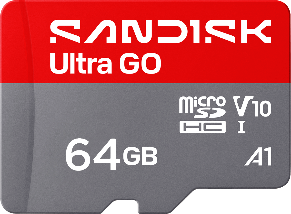 Scheda di memoria microSDXC SanDisk Ultra GO Android A1, 64Gb, Classe 10 / UHS-1 U1 SDSQUGN-064G-GN6MN