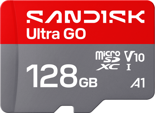 Scheda di memoria microSDXC SanDisk Ultra GO Android A1, 128Gb, Classe 10 / UHS-1 U1 SDSQUGN-128G-GN6MN