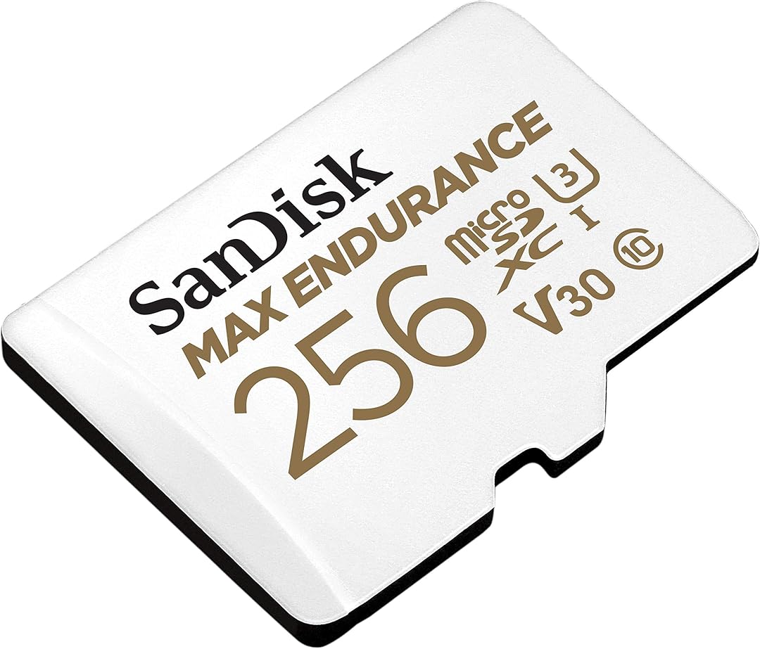 Scheda di Memoria microSDXC SanDisk MAX Endurance, 256Gb, Classe 10 / UHS-1 U3, Con Adattatore SDSQQVR-256G-GN6IA