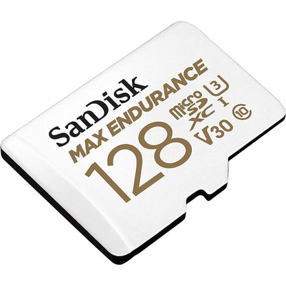 Scheda di Memoria microSDXC SanDisk MAX Endurance, 128Gb, Classe 10 / UHS-1 U3, Con Adattatore SDSQQVR-128G-GN6IA