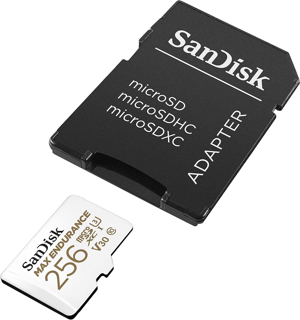Scheda di Memoria microSDXC SanDisk MAX Endurance, 256Gb, Classe 10 / UHS-1 U3, Con Adattatore SDSQQVR-256G-GN6IA