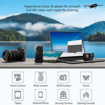 Scheda di memoria microSDXC Techsuit THCM27, 256Gb, Classe 6, con adattatore