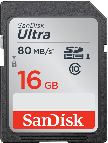 Scheda di memoria SDHC SanDisk Ultra, 16Gb, Classe 10 SDSDUNC-016G-GN6IN