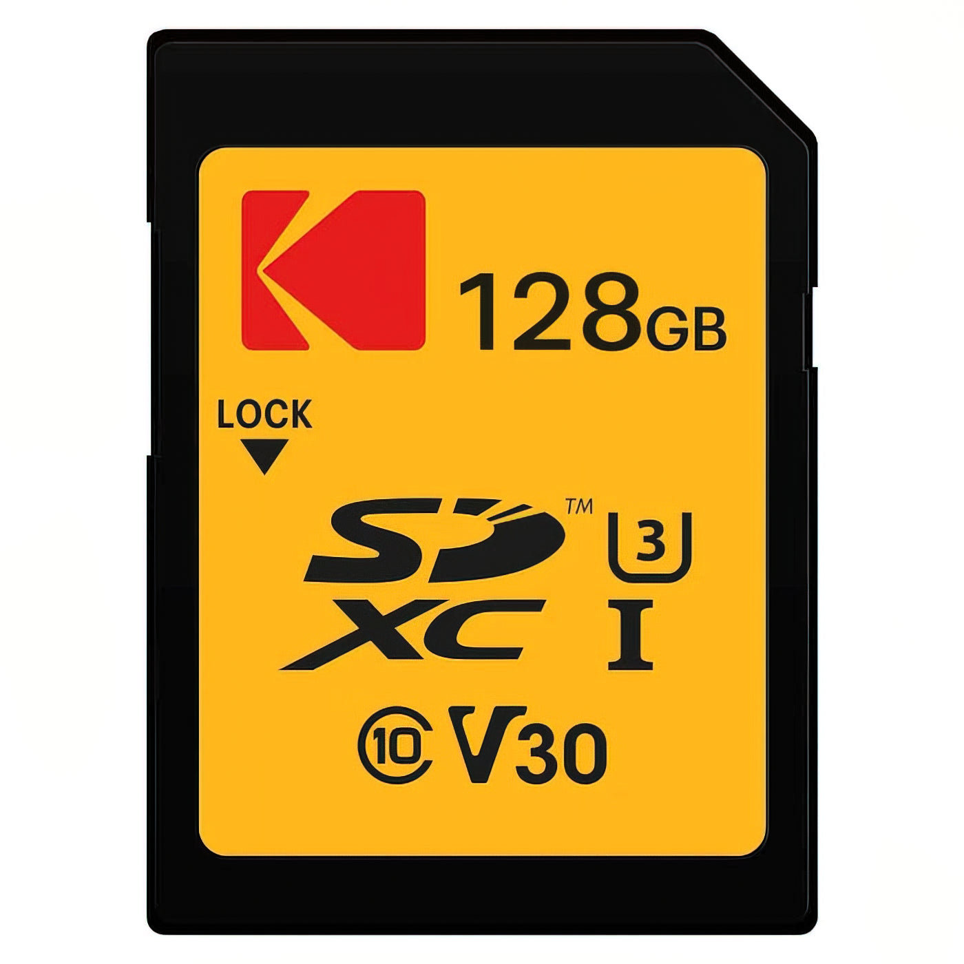Kodak SDXC Memory Card, 128Gb, Class 10 / UHS-1 U3 EKMSD128GXC10HPRK
