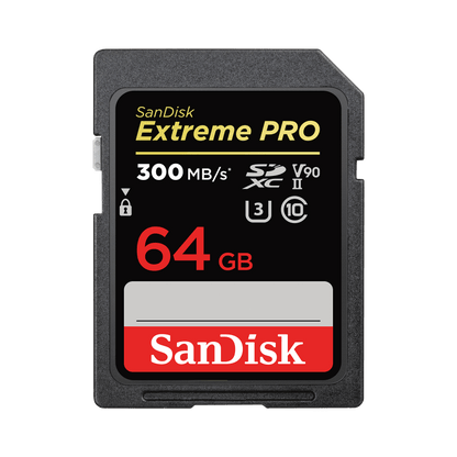 Scheda di Memoria SDXC SanDisk Extreme Pro, 64Gb, Classe 10 / UHS-1 U3 SDSDXXU-064G-GN4IN