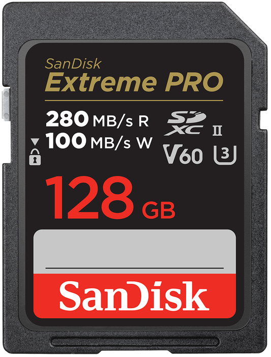 Scheda di memoria SDXC SanDisk Extreme Pro, 128Gb, Classe 10 / UHS-2 U3 SDSDXEP-128G-GN4IN