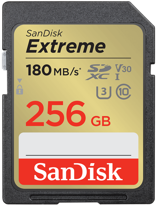 Scheda di memoria SDXC SanDisk Extreme, 256Gb, Classe 10 / UHS-1 U3 SDSDXVV-256G-GNCIN