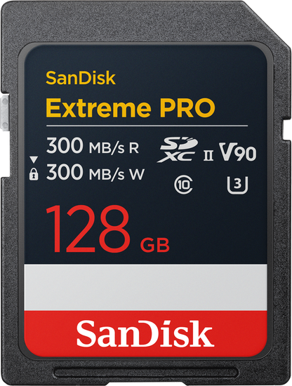 SanDisk Extreme Pro SDXC Memory Card, 128GB, Class 10 / UHS-2 U3 SDSDXDM-128G-GN4IN