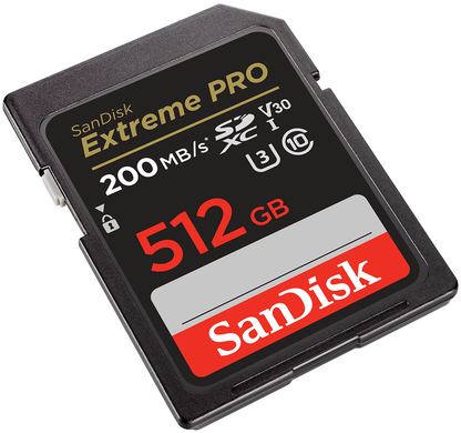 SanDisk Extreme Pro SDXC Memory Card, 512GB, Class 10 / UHS-1 U3 SDSDXXD-512G-GN4IN