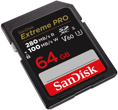 Scheda di memoria SDXC SanDisk Extreme Pro, 64Gb, Classe 10 / UHS-2 U3 SDSDXEP-064G-GN4IN