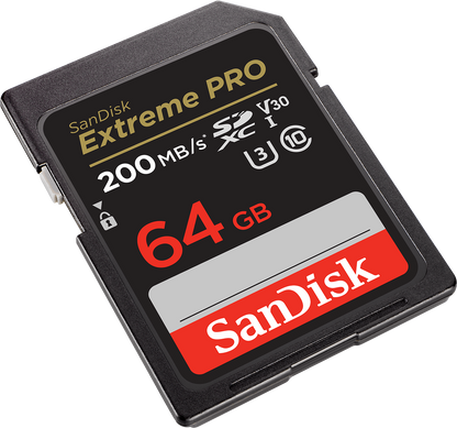 SanDisk Extreme Pro SDXC Memory Card, 64Gb, Class 10 / UHS-1 U3 SDSDXXU-064G-GN4IN