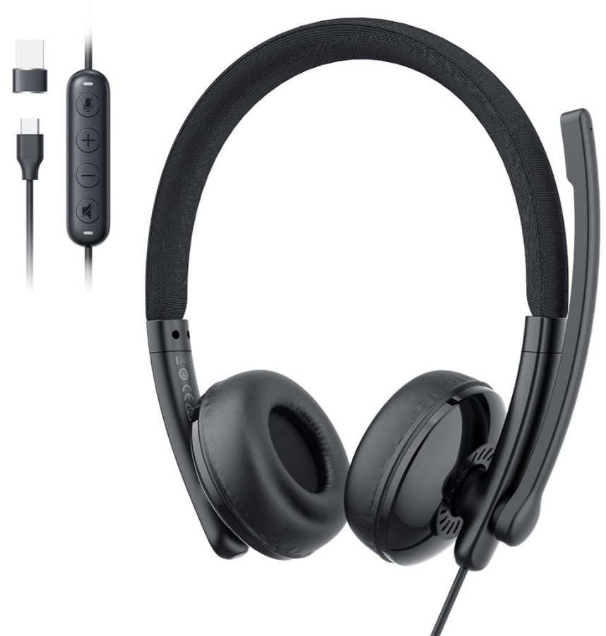 Cuffia Call Center USB-C / USB-A EMEET GeniusCall HS50, Nera