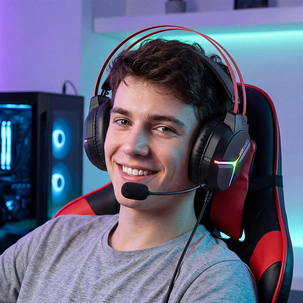 Cuffie Gaming 3.5mm Acefast H16, RGB, 2m, Nere