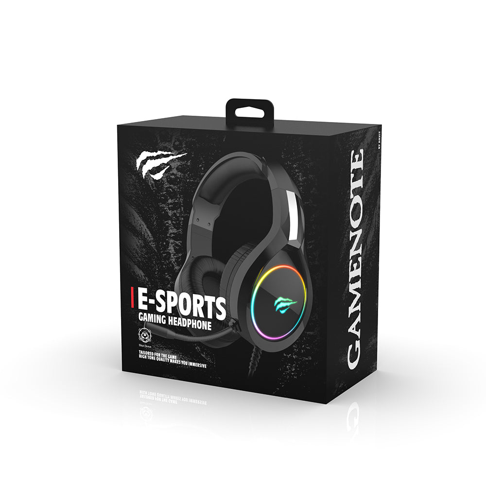 Cuffie Gaming 3.5mm HAVIT H2002D, 2m, Rosse