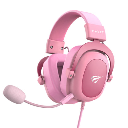 Cuffie Gaming 3.5mm HAVIT H2002D, 2m, Rosa