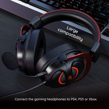 Cuffie Gaming 3.5mm HAVIT H2002E Pro, 2m, Nere