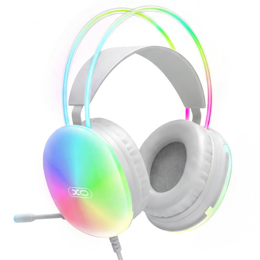 Cuffie Gaming 3.5mm XO Design GE11, RGB, Bianche