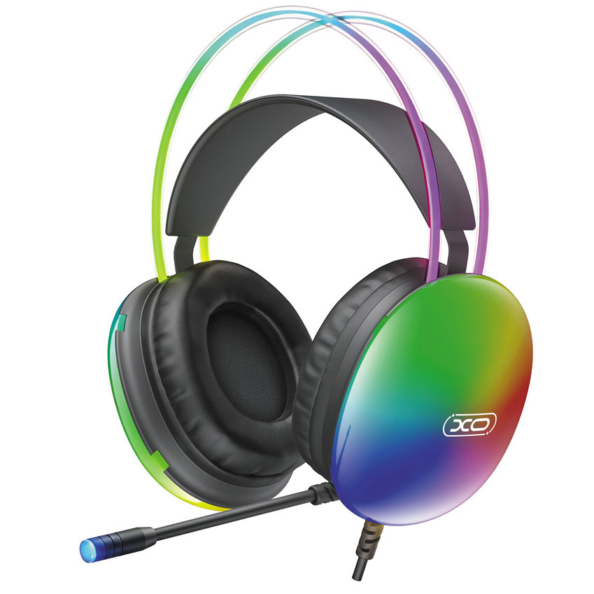 Cuffie Gaming 3.5mm XO Design GE11, RGB, Nere