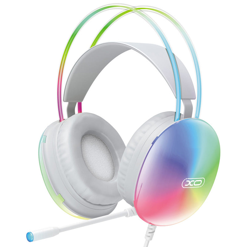 Cuffie Gaming 3.5mm XO Design GE11, RGB, Bianche