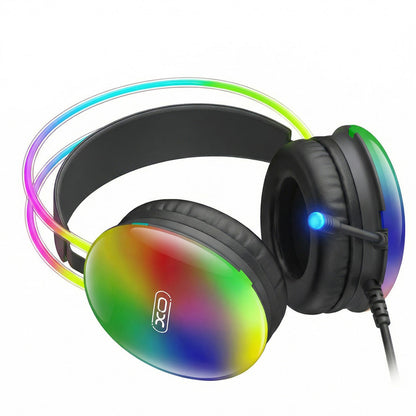 Cuffie Gaming 3.5mm XO Design GE11, RGB, Nere