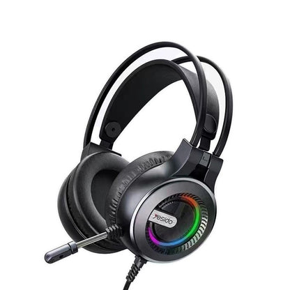 Cuffie Gaming 3.5mm Yesido EK02, RGB, 2.2m, Nere
