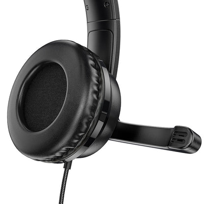 Cuffie Gaming 3.5mm HOCO W103, Nere