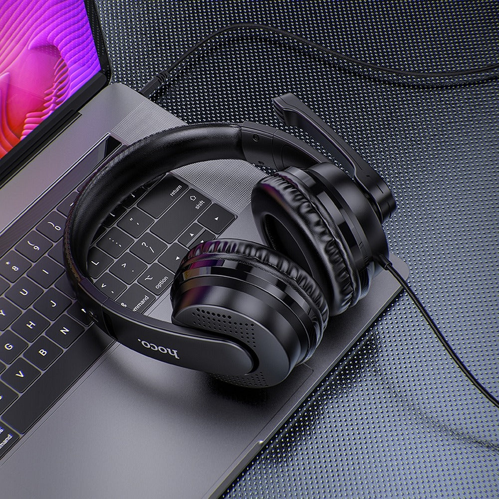 Cuffie Gaming 3.5mm HOCO W103, Nere