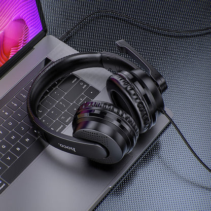 Cuffie Gaming 3.5mm HOCO W103, Nere