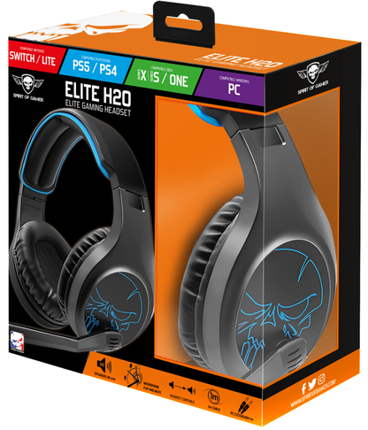 Cuffie da 3,5 mm Spirit of Gamer ELITE-H20, nero MIC-EH20